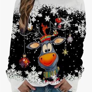 Women's Christmas reindeer tee